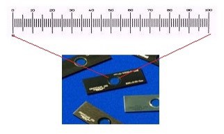 LÂMINA PADRAO PARA MICROSCÓPIO EM ALUMÍNIO